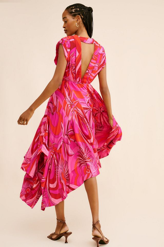 FARM Rio Summer V-Neck Midi Dress #1