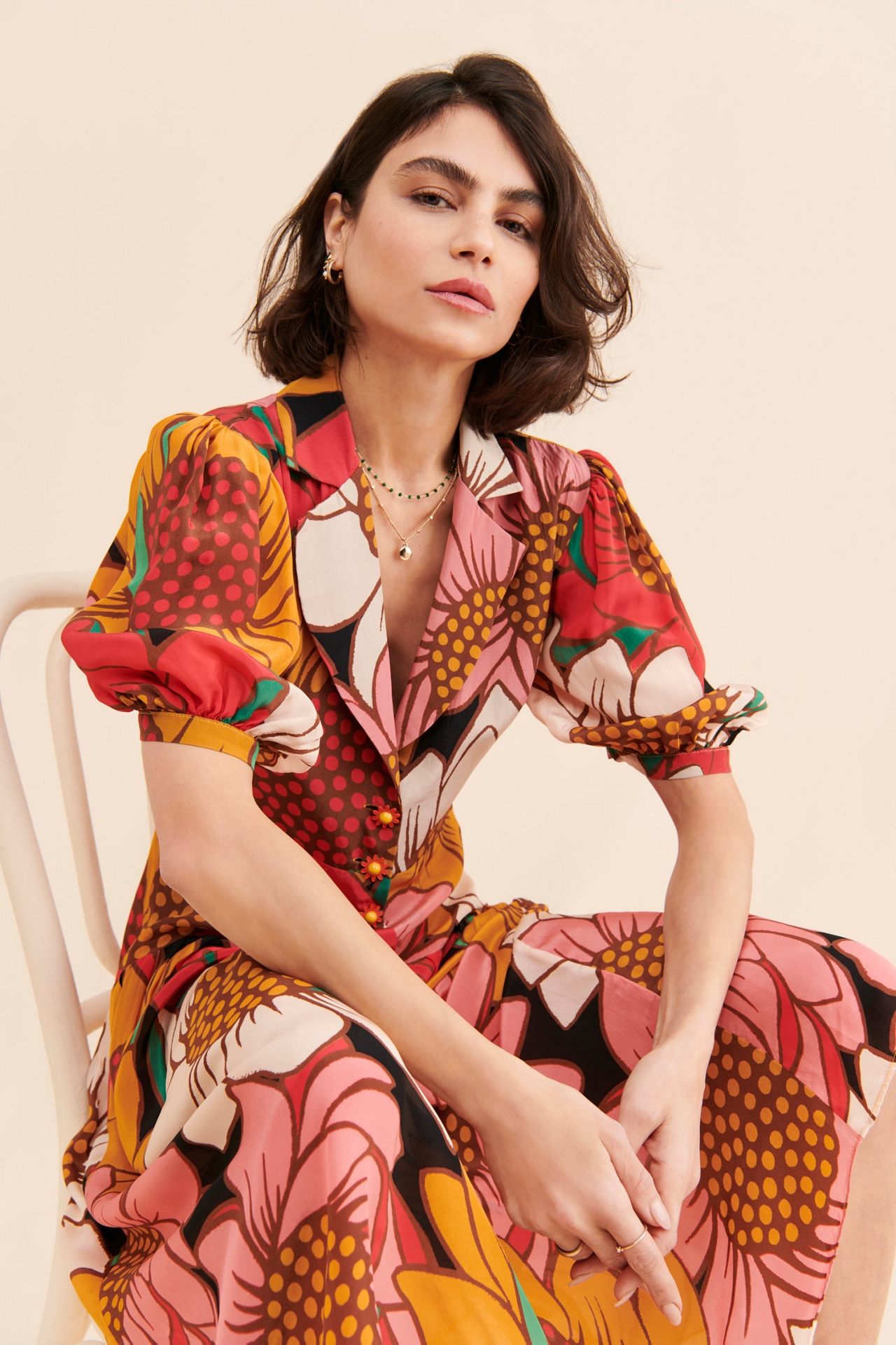 FARM Rio Sunflower Midi Dress