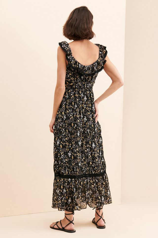 Free the Roses Scoop Neck Maxi Dress #1