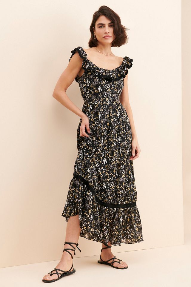 Free the Roses Scoop Neck Maxi Dress #3