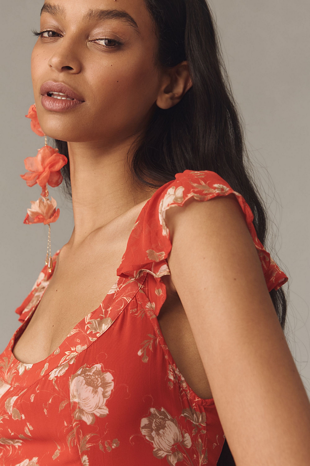 Scoop-Neck A-Line Slip Maxi Dress