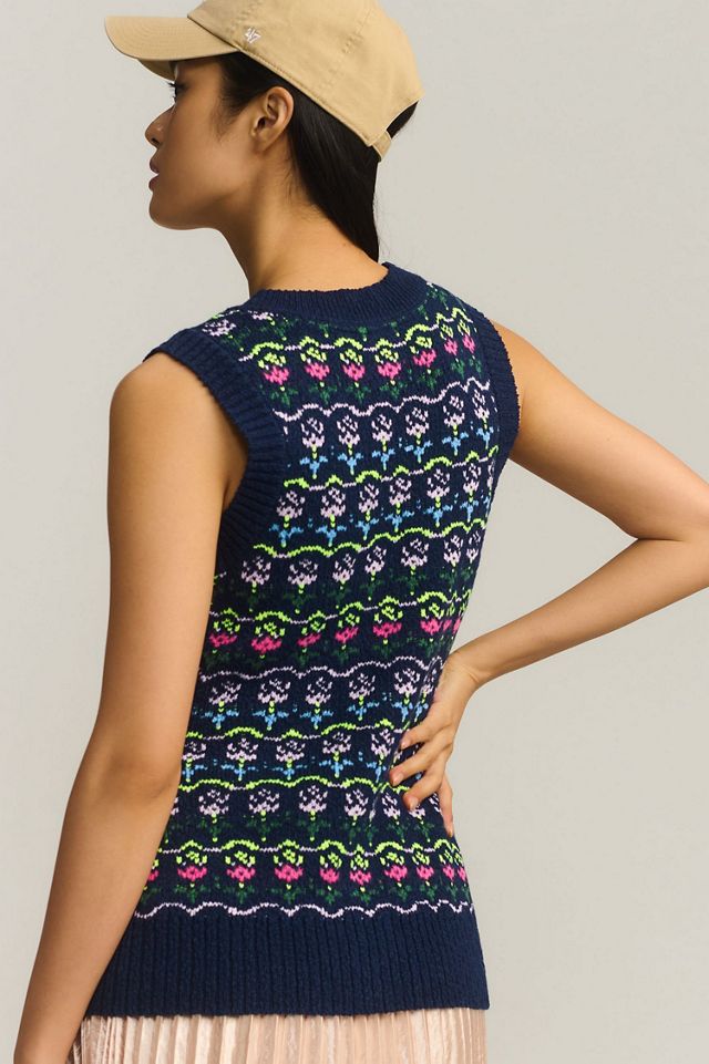 Maeve Printed Sweater Vest #1