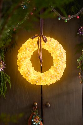 Stargazer Cherry Ball 2-Function Light Wreath