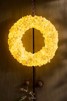 Stargazer Cherry Ball 2-Function Light Wreath