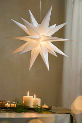 Terrain Moravian Star Pendant Light In White