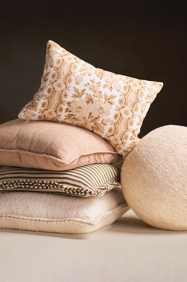 Maisie Velvet Floral Lumbar Pillow | AnthroHome