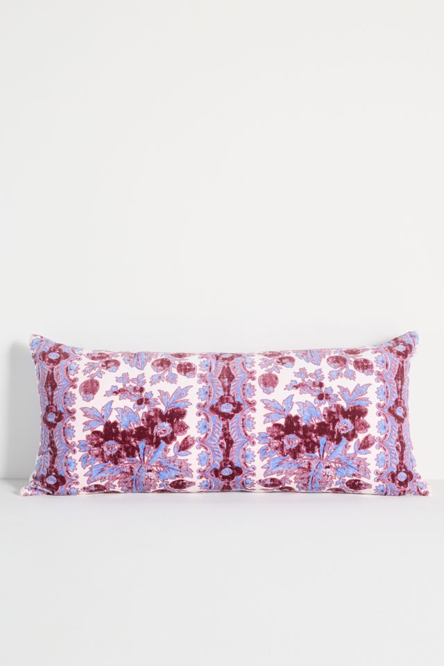 Maisie Velvet Floral Lumbar Pillow #1