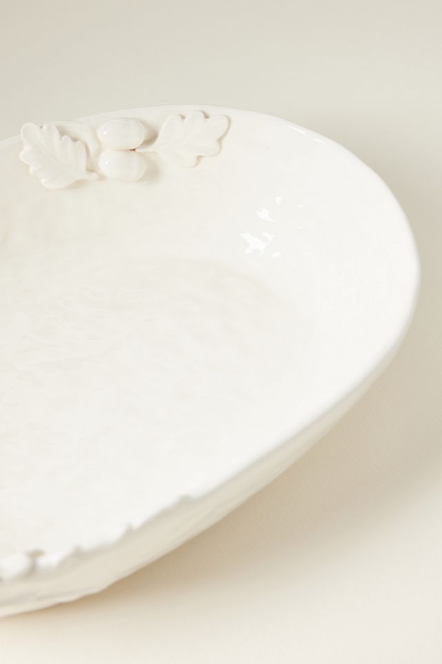 Oak Leaf Stoneware Medium Serve Bowl #2