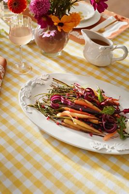 Oak Leaf Stoneware Turkey Platter