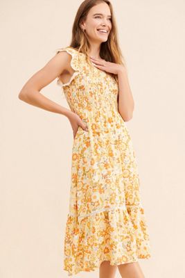 Lost + Wander Rose Claire Midi Dress