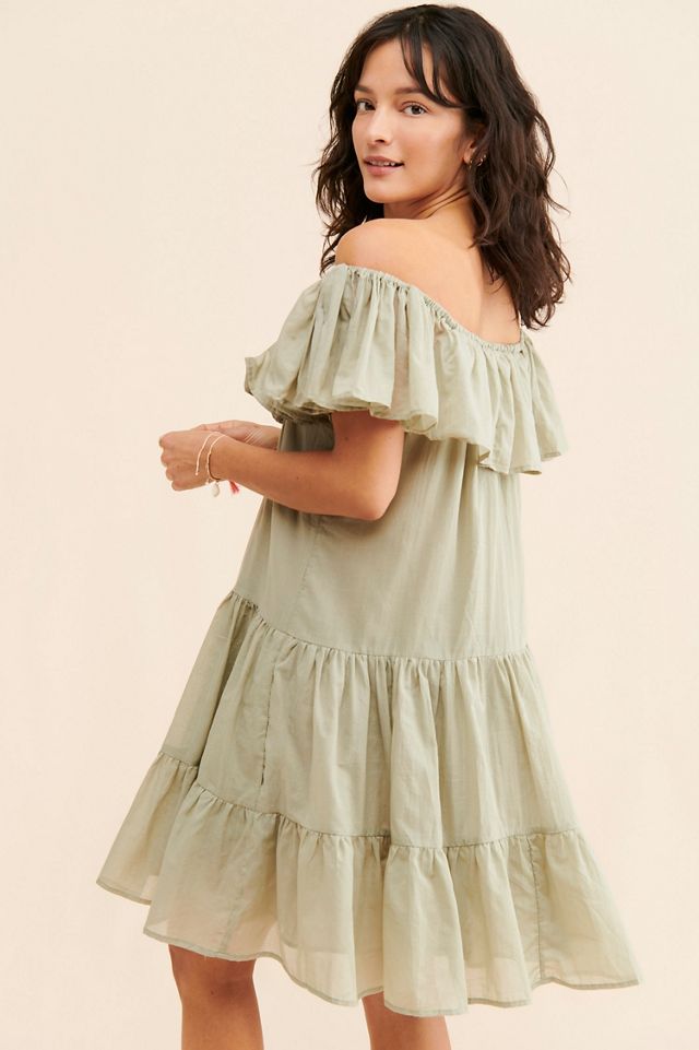Erika Pe?a Off The Shoulder Tiered Mini Dress #1