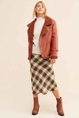Little Lies Plaid Slip Skirt