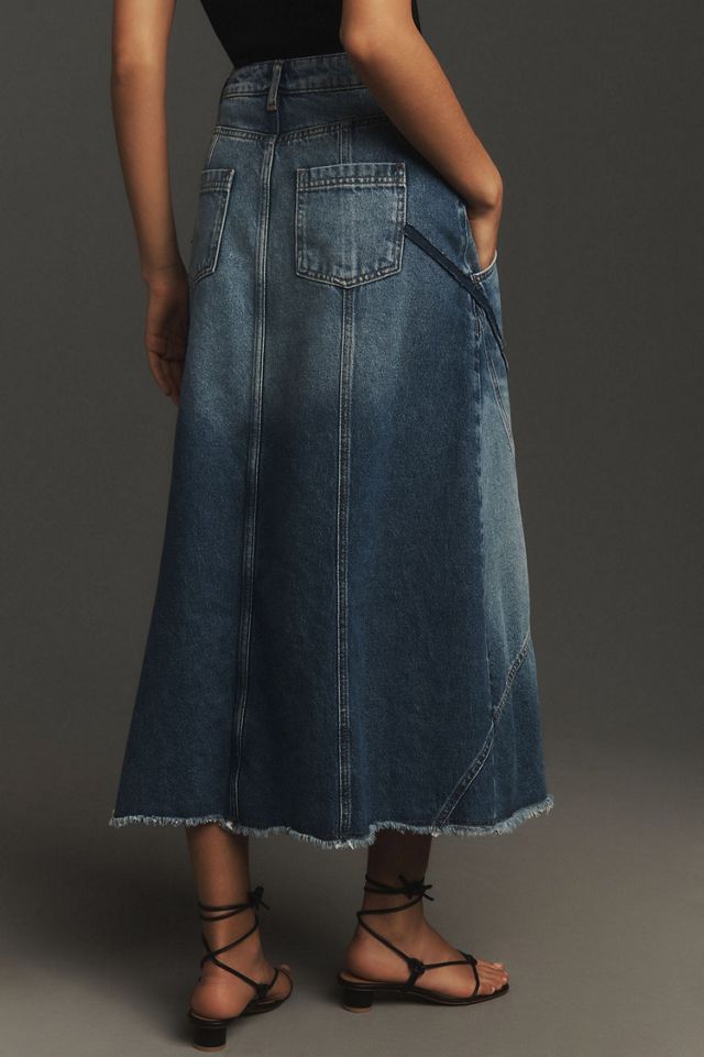 Pilcro Reworked Denim Midi Skirt #1