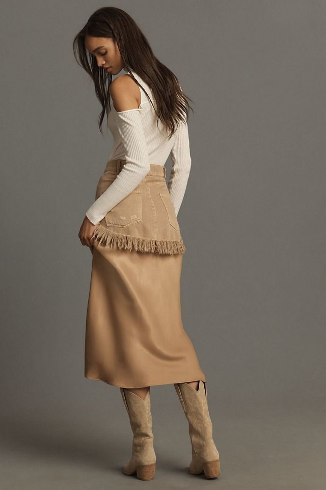 Pilcro Twofer Slip Midi Skirt #1