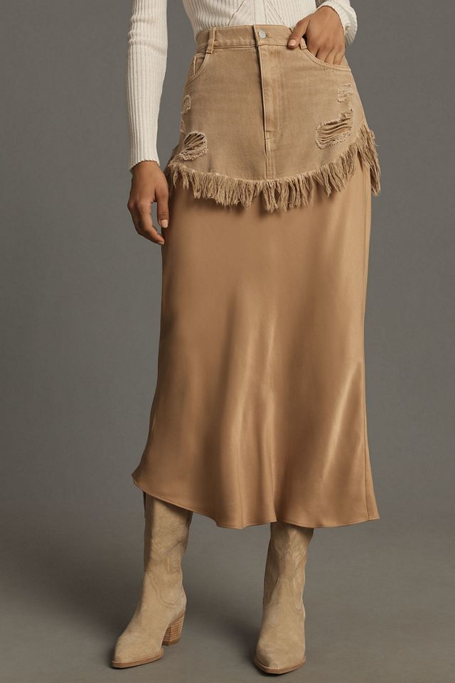 Pilcro Twofer Slip Midi Skirt #3