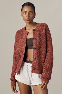 Varley Micha Short-Sleeve Cardigan Sweater