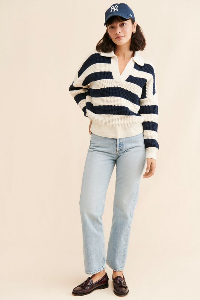 Madewell Stripe Finney Waffle Knit Sweater #2