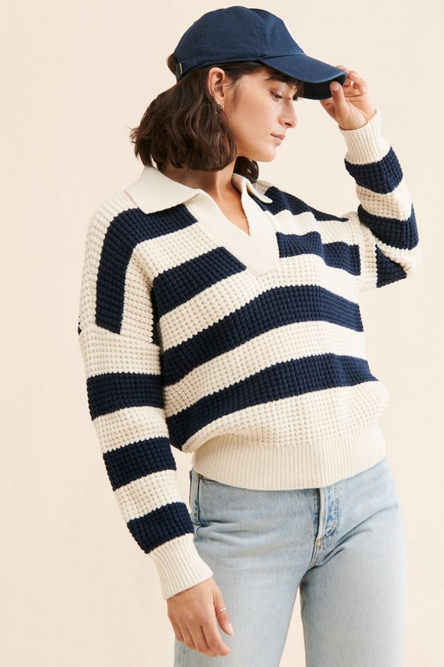 Madewell Stripe Finney Waffle Knit Sweater #3