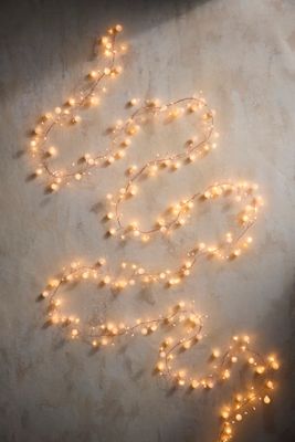 Stargazer Twinkling Clear Beaded Light Garland