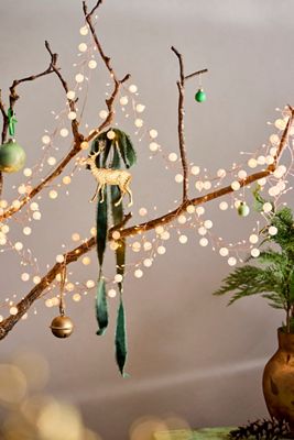 Stargazer Twinkling Clear Beaded Light Garland