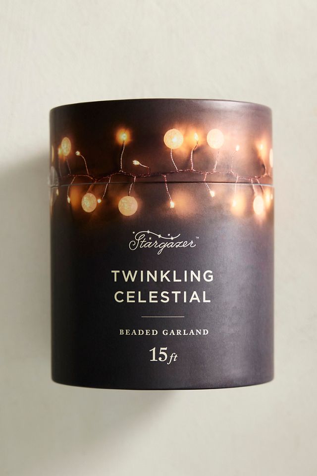 Stargazer Twinkling Clear Beaded Light Garland #5