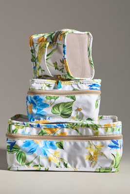 Pq Swim Floral Mesh Packing Cubes, Set Of 3