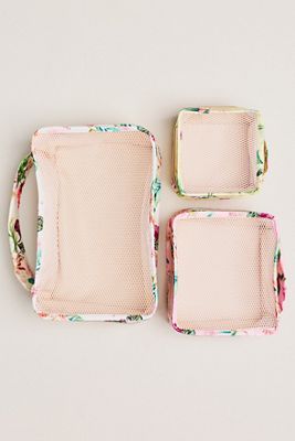 PQ Swim Floral Mesh Packing Cubes, Set of 3