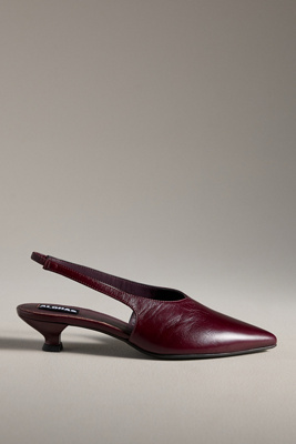 Alohas Eros Slingback Kitten Keels In Burgundy
