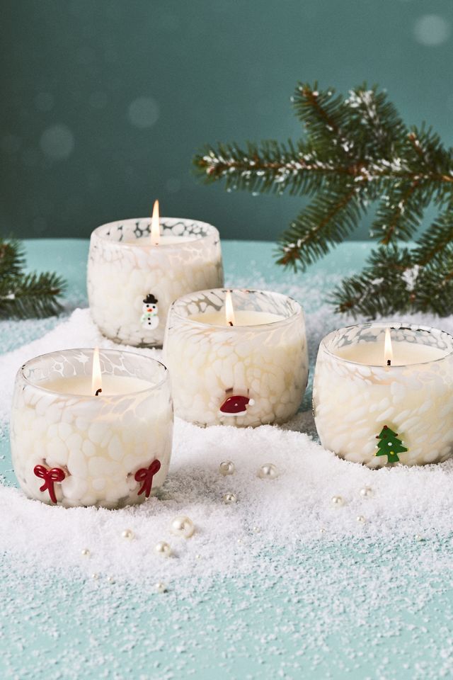 Snowman Festive Icon Woody Vanilla Bean & Balsam Glass Candle #2