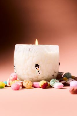 Snowman Festive Icon Woody Vanilla Bean & Balsam Glass Candle