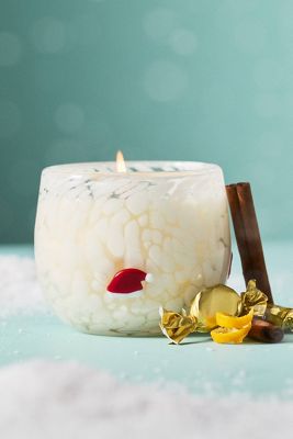 Santa Hat Festive Icon Gourmand Caramel Spice Wonderland Glass Candle