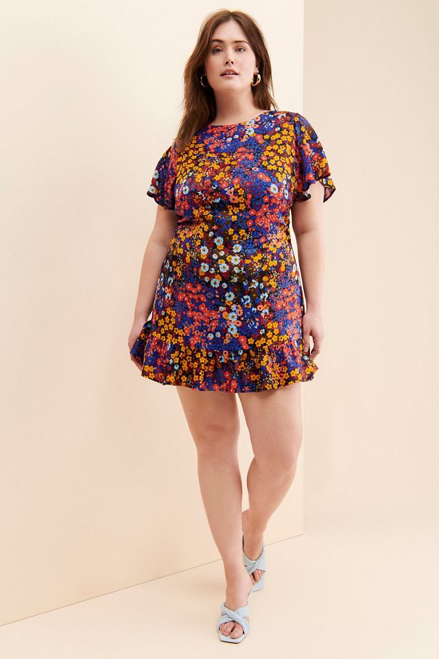 Ruffled Satin Mini Dress #3