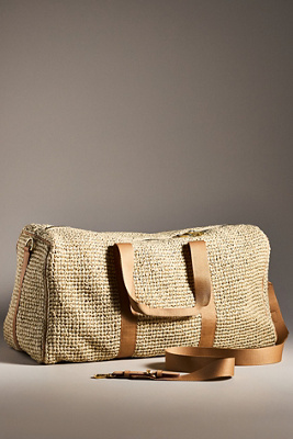 Stoney Clover Lane Raffia Duffle Bag