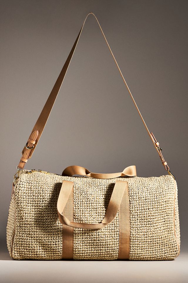 Stoney Clover Lane Raffia Duffle Bag #1
