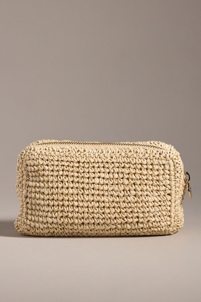 Stoney Clover Lane Raffia Small Pouch #1