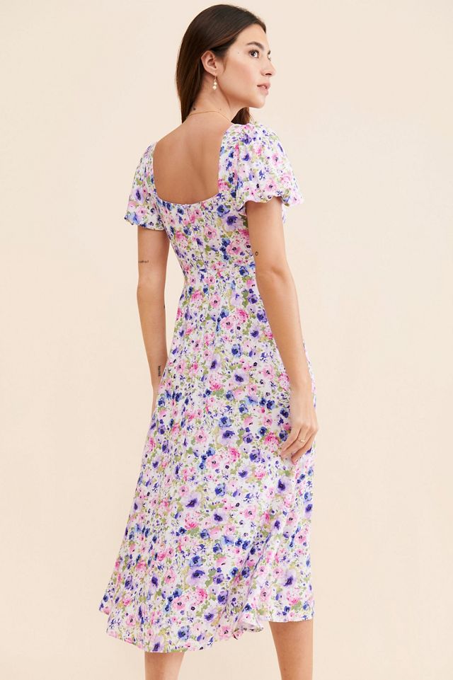 ASTR the Label Floral Midi Tie-Front Dress #1
