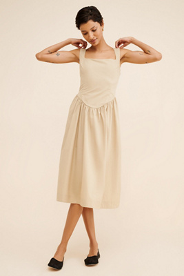 maeve sleeveless fitted a line midi dress Maeve Sleeveless Midi Dress