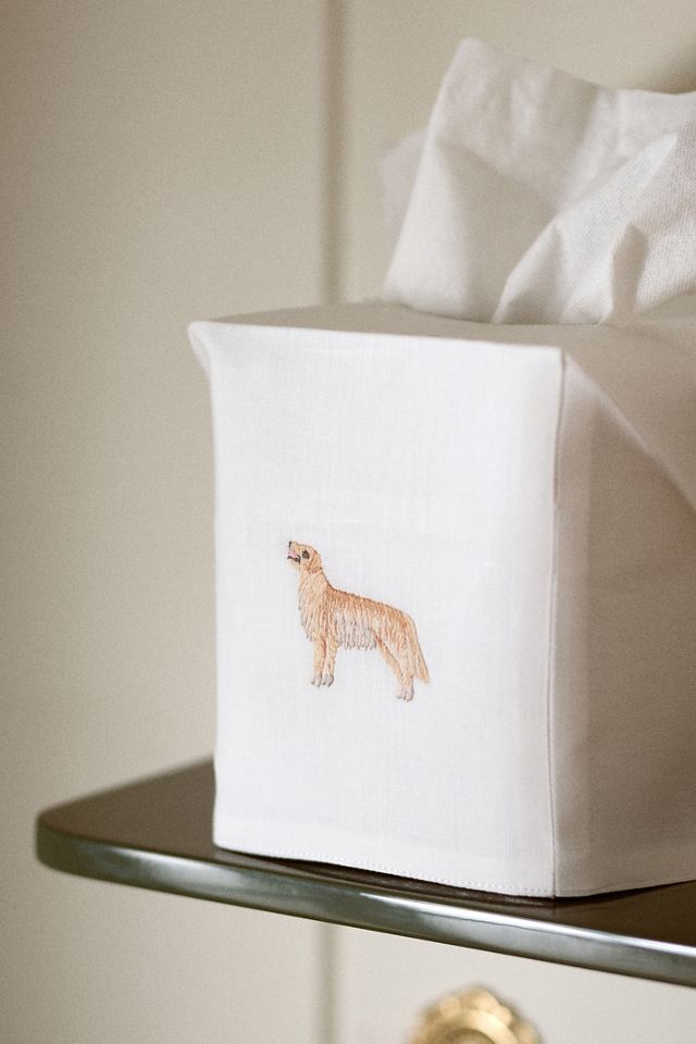 Hand-Embroidered Icon Tissue Box Cover #1