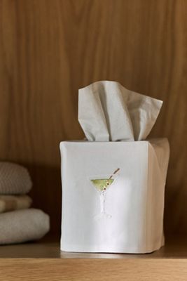 Hand-Embroidered Icon Tissue Box Cover
