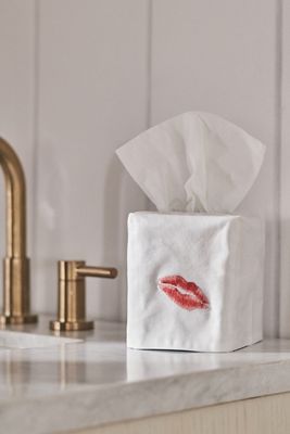 Hand-Embroidered Icon Tissue Box Cover