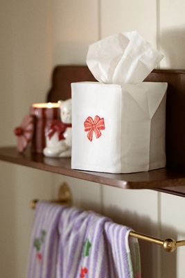 Hand-Embroidered Icon Tissue Box Cover