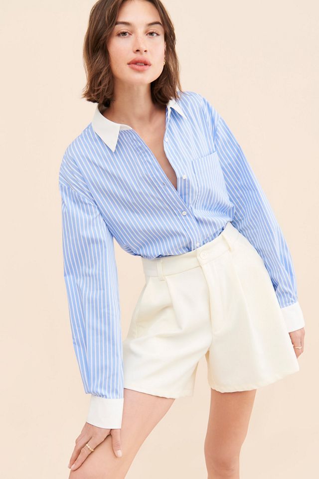 Rue Sophie Emory Crop Buttondown Shirt #3