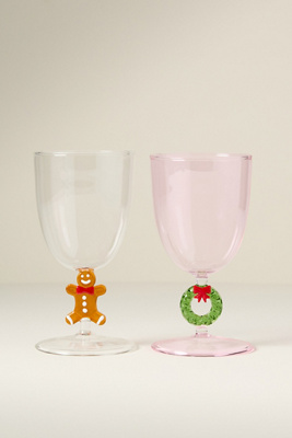 Anthropologie Clara Wine Glass In Multi
