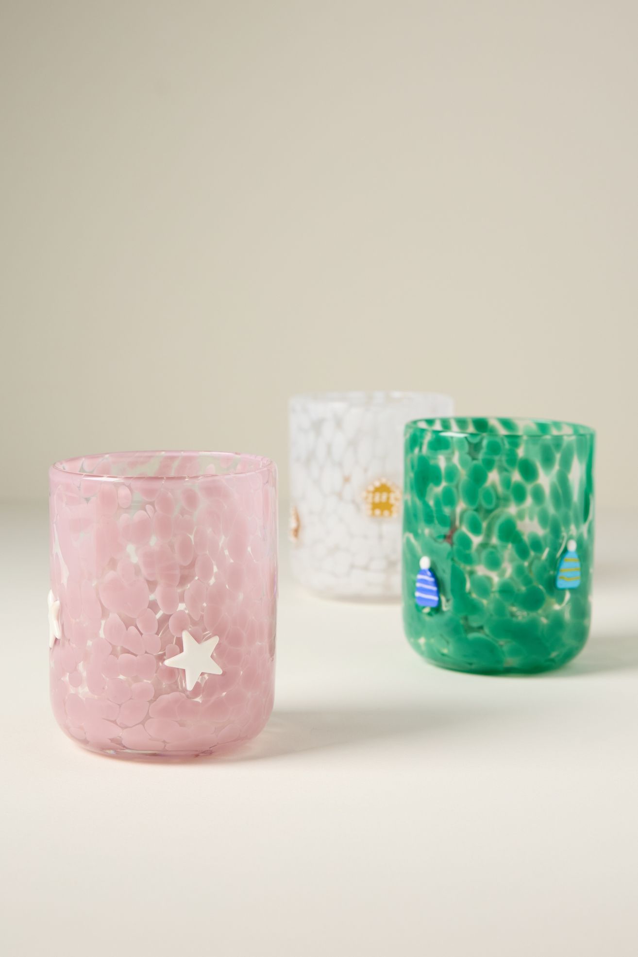 PINK Nesting with Grace Festive Confetti Icon Juice Glass - Star, Standard, One Size