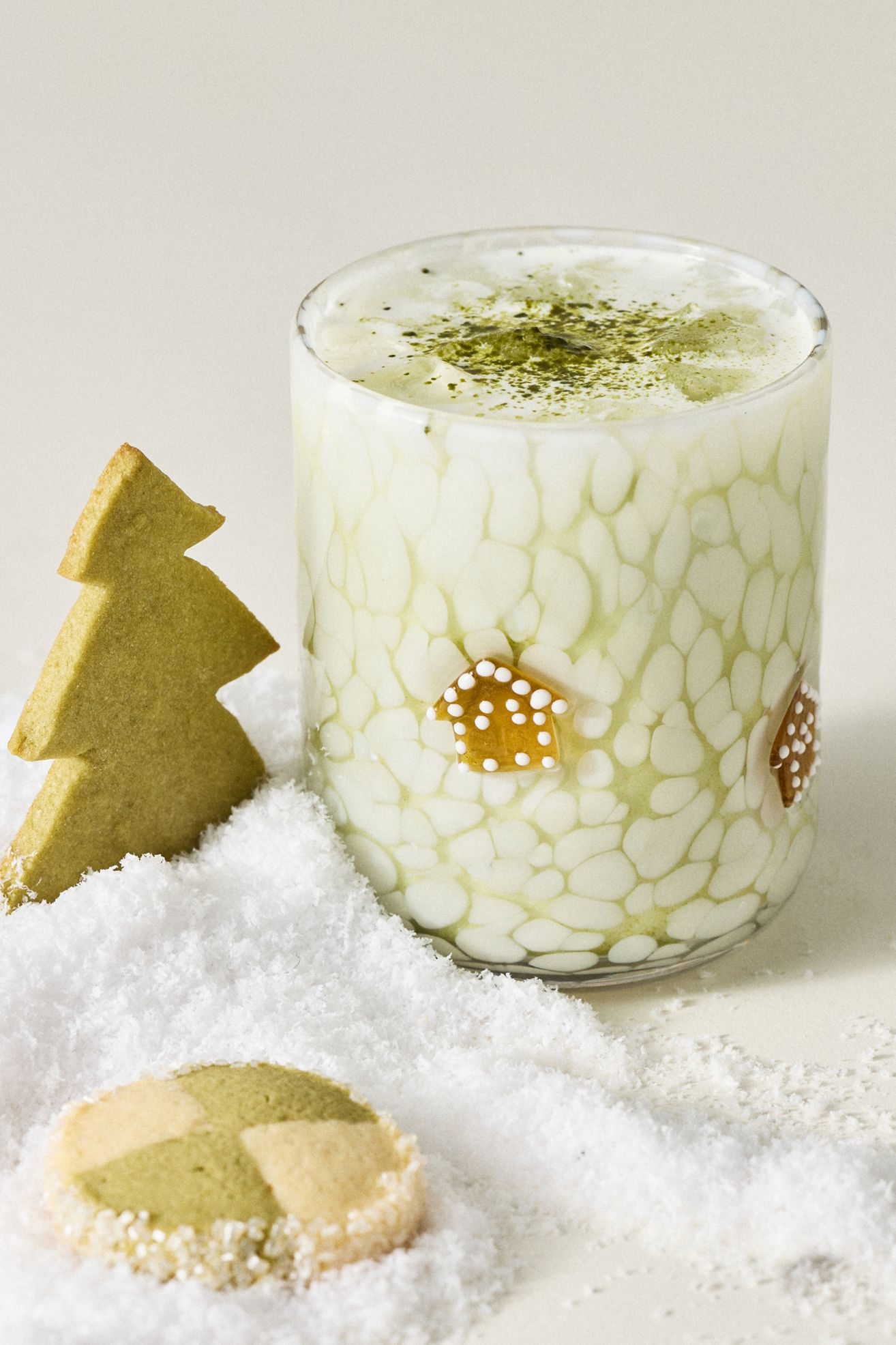 Nesting with Grace Festive Confetti Icon Juice Glass - Gingerbread House, Standard, One Size