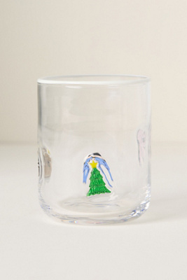 Anthropologie The Festive Icon Juice Glass In Transparent
