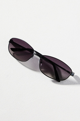 Reality Eyewear Oval Slim Metal Sunglasses