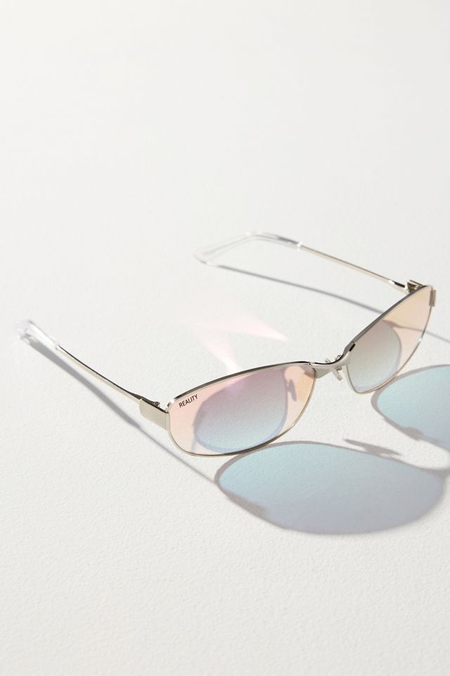Reality Eyewear Oval Slim Metal Sunglasses #2