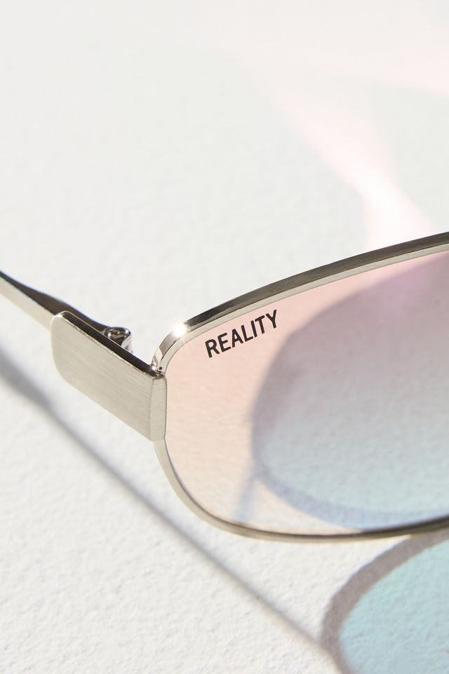 Reality Eyewear Oval Slim Metal Sunglasses #3
