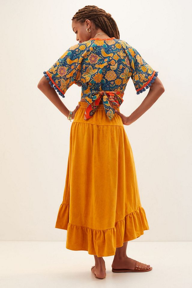 Faux Suede Maxi Skirt #1